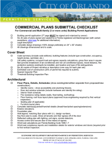 commercial plans submittal checklist
