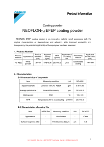 Technical Data Sheet of EFEP coating powder
