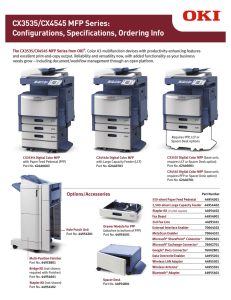 CX3535/CX4545 MFP Series: Configurations, Specifications