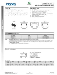MMBD5004A/C/S Features Mechanical Data Ordering Information