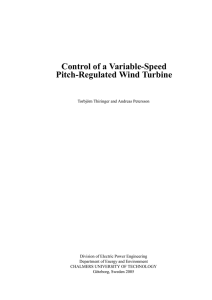 Control of a Variable-Speed Pitch-Regulated Wind Turbine