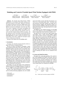 Modeling and Control of Variable Speed Wind Turbine Equipped