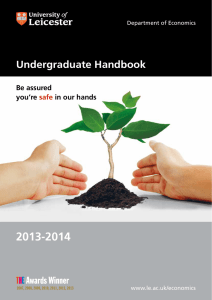 Undergraduate Handbook - University of Leicester