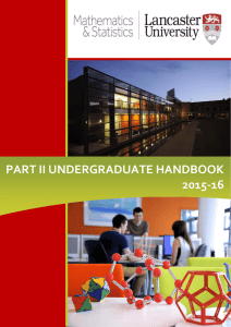 Part II Handbook - Lancaster University