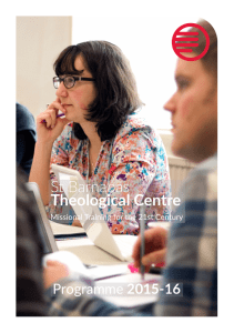 2015-16 Programme SBTC - St Barnabas Theological Centre