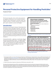 Personal Protective Equipment for Handling Pesticides