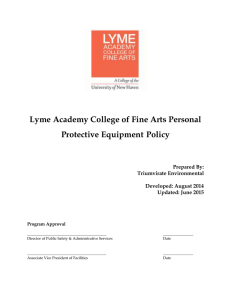 Lyme Academy College of Fine Arts Personal Protective