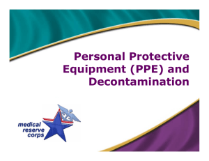 Personal Protective Equipment and Decontamination