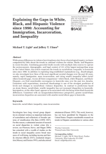 Explaining the Gaps in White, Black, and Hispanic Violence since
