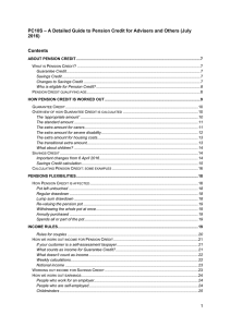 A Detailed Guide to Pension Credit for Advisers and Others