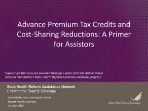 Advance Premium Tax Credits and Cost