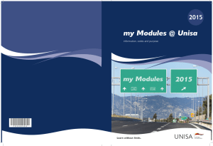 my Modules @ Unisa 2015: information, codes and purpose