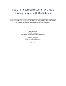 Use of the Earned Income Tax Credit among People with Disabilities