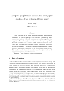 Are poor people credit-constrained or myopic?