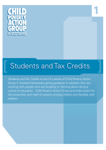 Students and Tax Credits - University of the West Scotland