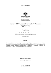 Review of DC Circuit Breakers for Submarine Applications