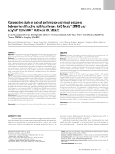 Comparative study on optical performance and visual outcomes