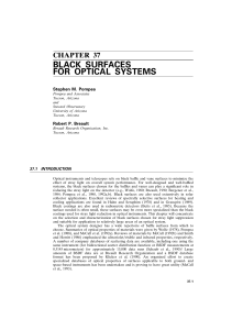 Black Surfaces for Optical Systems