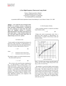 A New High-Frequency Fluorescent Lamp Model v = i