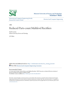 Reduced-Parts-count Multilevel Rectifiers