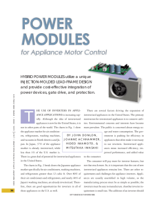 power modules for appliance motor control