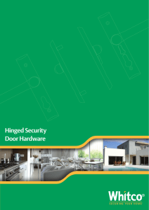 Hinged Security Door Hardware
