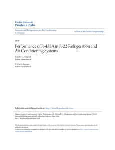Performance of R-438A in R-22 Refrigeration and Air Conditioning