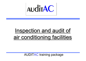 Inspection and audit of air conditioning facilities