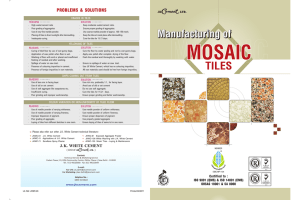 TILES Manufacturing of Manufacturing of