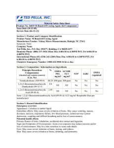 Material Safety Data Sheet Product No. 16039 M