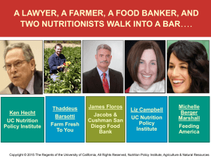 a lawyer, a farmer, a food banker, and two nutritionists walk into a