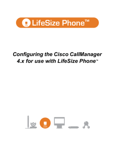 Configuring the Cisco CallManager 4.x for use with LifeSize Phone™