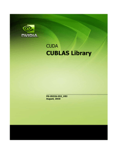 CUDA CUBLAS Library. PG-05326