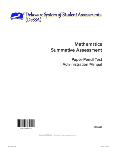 Smarter Summative Mathematics Assessment Paper