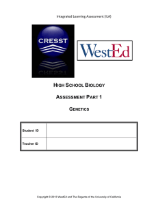 high school biology assessment part 1 genetics