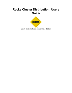 Rocks User Guide - Weizmann Institute of Science