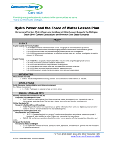 Hydro Power and the Force of Water Lesson Plan