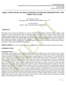 simulation study of qzsi z-source inverter for resistive and inductive