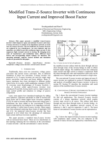 Modified Trans-Z-Source Inverter with Continuous Input