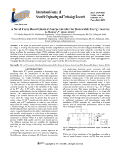 A Novel Fuzzy Based Quasi-Z-Source Inverter for Renewable