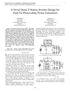 A Novel Quasi Z-Source Inverter Design for Grid-Tie