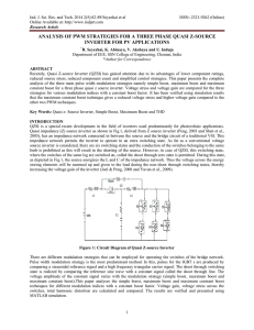 analysis of pwm strategies for a three phase quasi z