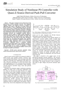 Simulation Study of Nonlinear PI-Controller with Quasi-Z