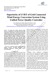 Superiority of LVRT of Grid Connected Wind Energy Conversion