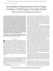 Semi-Definite Programming for Power Output Control in a Wind