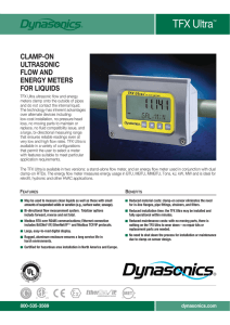 Dynasonic Series TFX Clamp-on Ultrasonic Flowmeter Datasheet