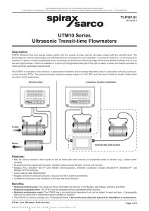 UTM10 Series Ultrasonic Transit-time Flowmeters