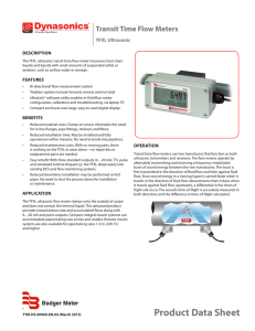 Dynasonics TFXL Ultrasonic Flow Meter Datasheet PDF