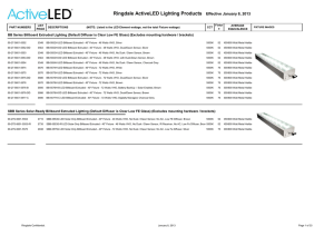 Ringdale ActiveLED Lights Price List 2013-01-08
