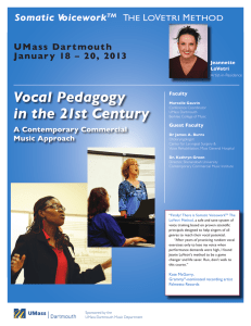 Vocal Pedagogy in the 21st Century